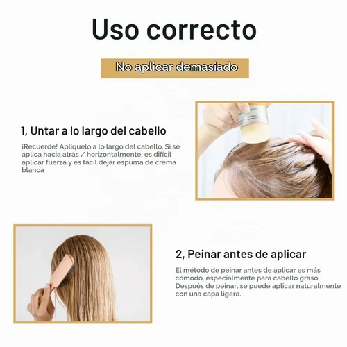 Vista 6 de Barra de cera para el cabello para cabello liso, control de bordes Flyaways