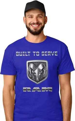 Vista 2 de Construido para servir Guts and Glory RAM, RAM Trucks Logo Camisas, Dodge Trucks Camiseta para hombre
