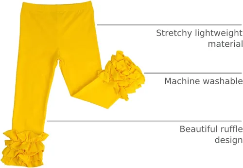 Vista 61 de HOOLCHEAN Leggings de algodón con volantes para bebés y niñas pequeñas