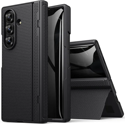 Vista 8 de BXYJY Funda para Samsung Galaxy Z Fold 7 con soporte, protector de pantalla frontal, protección de bisagra, delgada y resistente, cubierta dura