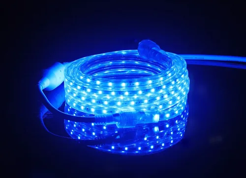 Vista 2 de CBconcept Listado UL, 20 pies, 2100 lúmenes, azul, regulable, 110-120 V CA, tira de luz LED plana flexible, 360 unidades 3528 SMD LED, uso