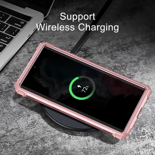 Vista 5 de LONTECT Funda para Galaxy S22 Ultra 5G, de tres capas, a prueba de golpes, resistente, híbrida, resistente, funda protectora de alto impacto
