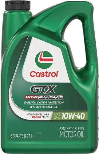 Vista 13 de Castrol GTX High Mileage 10W-40 - Aceite sintético para motor, 1 cuarto de galón, paquete de 6