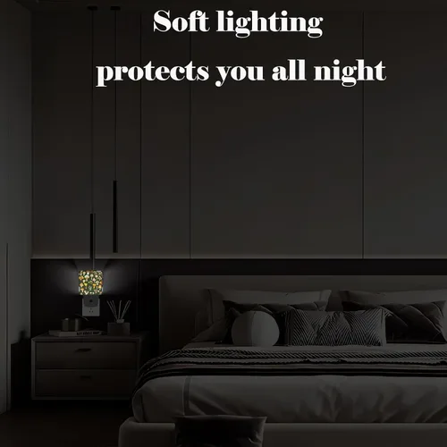 Vista 7 de Luz nocturna de varios hongos, enchufa a la pared con sensores de luz del atardecer al amanecer, luces nocturnas cálidas para dormitorio, baño