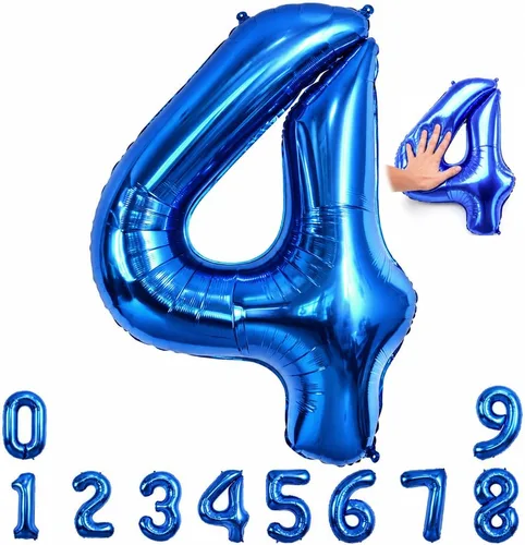 Vista 108 de Toniful - Globos de helio grandes de números del 0 al 9 de 40 pulgadas, color negro, globos digitales de número 0, globos de papel de aluminio