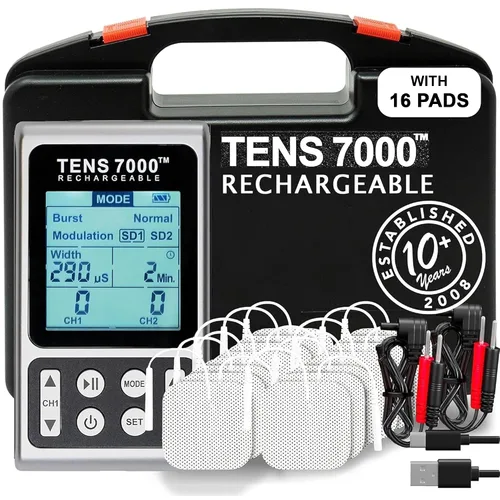 Vista 8 de TENS 7000 Unidad recargable Elite TENS Estimulador muscular y dispositivo de alivio del dolor, máquina TENS avanzada para dolor de espalda eficaz