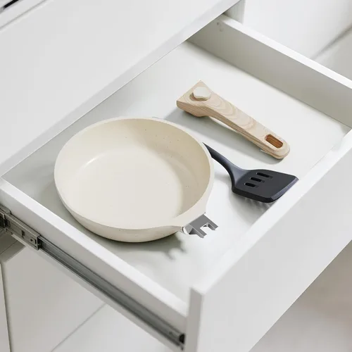 Vista 7 de Caannasweis Sartén antiadherente de 8 pulgadas, sartén de granito antiadherente con mango desmontable, sartén para huevos, sartén para tortillas