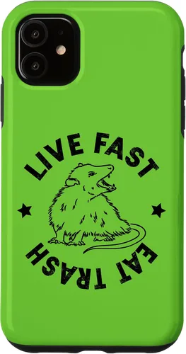Vista 8 de iPhone 16 Funny Live Fast Eat Trash Possum Lover Case