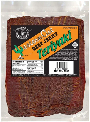 Vista 7 de Buffalo Bills 18oz Black Pepper Western Cut Big Slab Beef Jerky (15 losas de carne seca por bolsa)