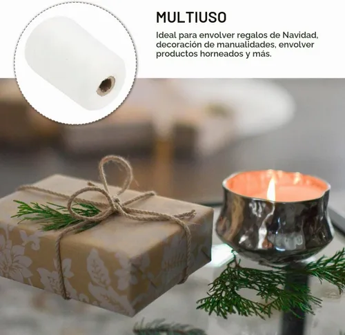 Vista 6 de Cabilock - Cuerda para atar salchichas, funda fina de algodón para panaderos, cuerda de algodón fino, apta para alimentos, 1,640.4 ft, 0.03 in