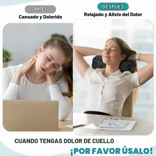 Vista 4 de Colingmill 1 almohada cervical para reposacabezas de silla reclinable Negro