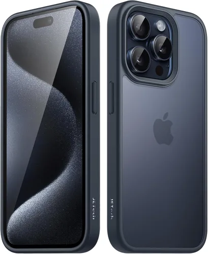 Vista 6 de JETech Funda mate para iPhone 15, color negro