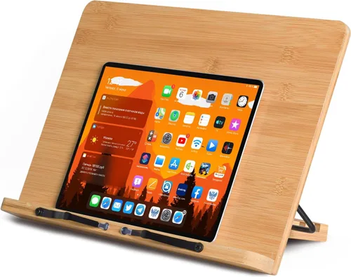 Vista 9 de Soporte de tableta extra grande para escritorio, soporte ajustable para tabletas de pantalla táctil