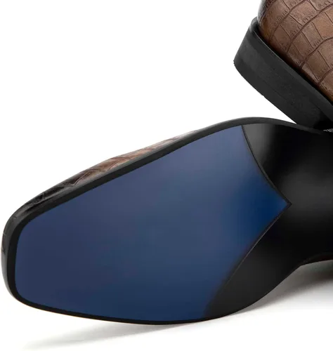 Vista 4 de Meijiana Zapatos formales Oxfords para hombre, zapatos casuales de negocios con cordones, zapatos de vestir de moda para hombres