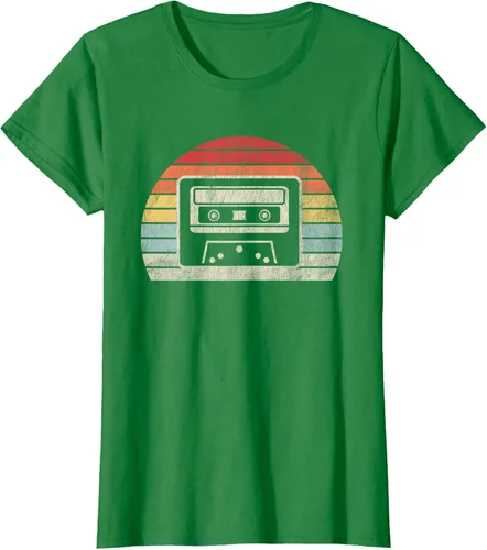 Vista 25 de Retro Cassette Tape 80s 90s Nostalgia T-Shirt Negro
