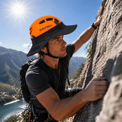 Vista 5 de Decoraciones del 4 de julio, casco de escalada, sombrero de sol, cascos de seguridad, accesorios de protección solar, traje