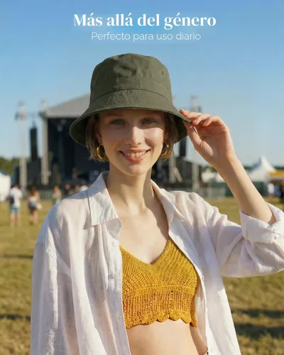 Vista 6 de HONGTEYA Sombreros de sol de pescador para mujer y hombre, sombrero de Oliva