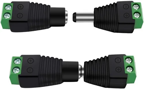 Vista 3 de inShareplus 10 pares de conectores adaptadores de enchufe de alimentación de CC de 0.217 in x 0.083 in, conector de terminal de tornillo macho