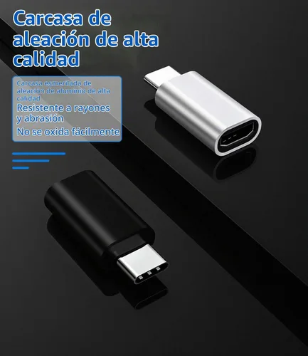 Vista 3 de Adaptador micro USB hembra a USB C macho (paquete de 3) compatible con Samsung Galaxy Note 10 S21 S20 Pixel 5XL iPad Pro Air4 LG Ultra Z Flip
