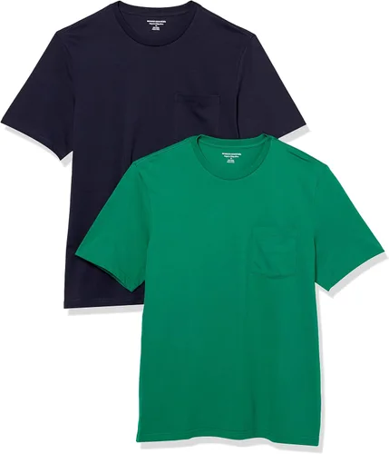 Vista 13 de Amazon Essentials Men's Short-Sleeve Crewneck Pocket T-Shirts, Pack of 2