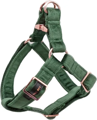Vista 14 de ARING PET Arnés halter para perro, arnés de terciopelo para perro, arnés halter para perro sin tirones, arnés ajustable resistente para perros