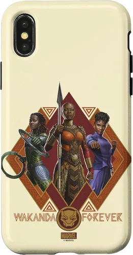 Vista 5 de iPhone 16 Marvel Black Panther: Wakanda Forever Hero Warrior Trio Case