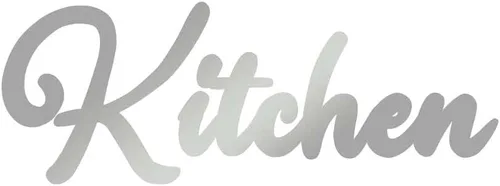 Vista 5 de Cursive Kitchen Text - Calcomanía de vinilo para pared, color negro (11 pulgadas)