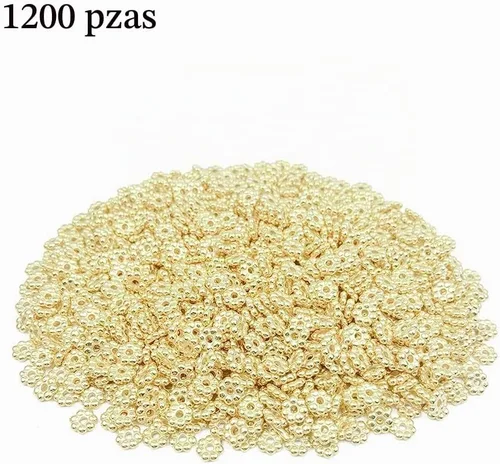Vista 7 de 1200 cuentas septales en forma de flor, estilo tibetano, espaciadores CCB, cuentas espaciadoras de disco, cuentas sueltas para pulseras, collares