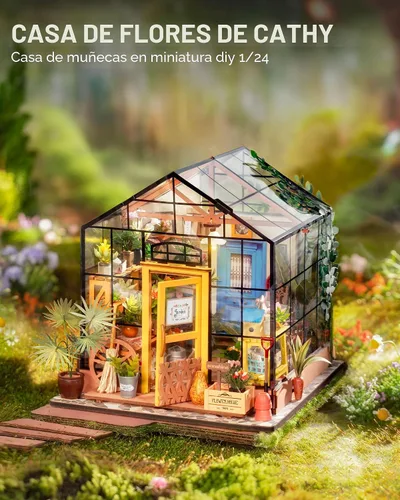 Vista 2 de Rolife Kit de casa de muñecas en miniatura para invernadero, regalo