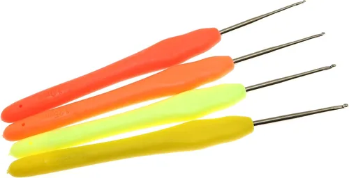 Vista 3 de Lind Kitchen 4 ganchos de ganchillo, kit de ganchos de ganchillo de encaje con mango multicolor, agujas de metal para tejer con asas suaves