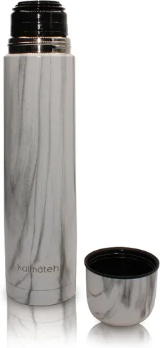 Vista 3 de Kalmateh Botella Térmica Moderna y Elegante de Acero Inoxidable con Doble Pared y Aislamiento al Vacío 1000ml, Vaciado Preciso y Retención de Calor