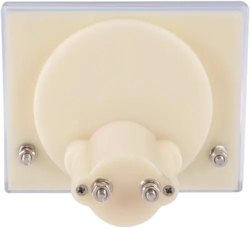 Vista 4 de uxcell Medidor de voltaje del panel analógico DC 0-20V 85C1 2,5% margen de error blanco