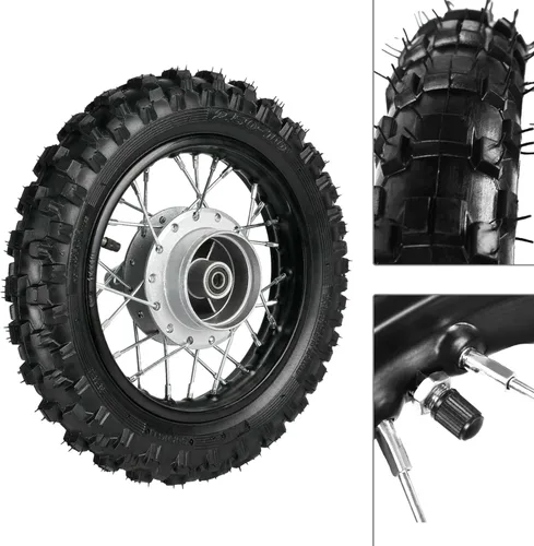 Vista 3 de Llanta Trasera de 2.50-10'' para Moto de Cross/Pit Bike, Llanta para Moto de Cross/Pit Bike de 110cc 90cc 70cc 50cc SUNL JOWAY Coo-lster PW50 TTR50