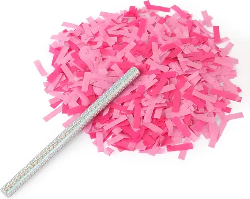 Vista 15 de BATTIFE It's a Boy, paquete de 6 varitas de confeti para revelación de género, palitos de confeti de papel de seda para bebé, suministros