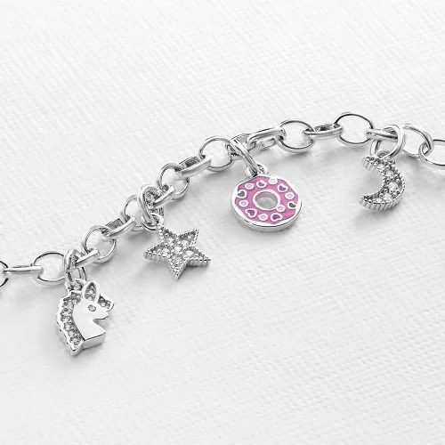 Vista 3 de Dijes de plata de ley 925 con temática de alimentos pequeños para niñas y adolescentes, adorables mini dijes para niñas pequeñas, accesorios