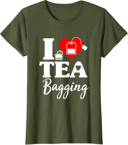 Vista 28 de Camiseta con texto en inglés "I Love Tea Bagging", divertida camiseta para bebedores de té, Negro
