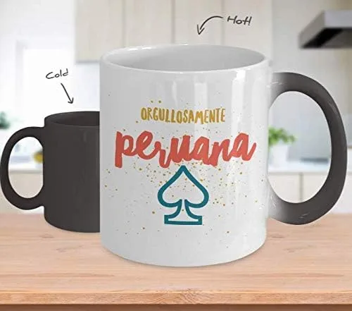 Vista 2 de Perú Futbol Taza de Cafe Vaso, taza café divertidas, tazas personalizadas, taza de café inspiradoras, taza con mensajes positivos.