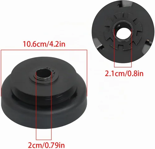 Vista 3 de ALL-CARB Embrague centrífugo 3/4 orificio con una llave de 3/16, transmisión por correa, utiliza una correa estilo 1/2 AB