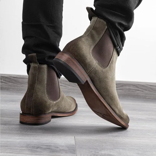 Vista 7 de Mezcalero Botas Chelsea de gamuza para hombre - Matt