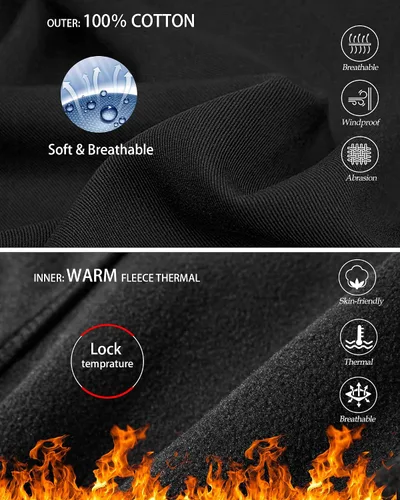 Vista 3 de Pantalones de senderismo con forro polar para hombre, pantalones cargo de camuflaje de invierno, pantalones de esquí de trabajo casuales para hombre