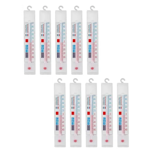 Vista 10 de Fridge Thermometer Pack of 8 Hook Thermometer for Home Kitchen Commercial Freezer Measures 40°C to 50°C No Battery Needed 8pcs