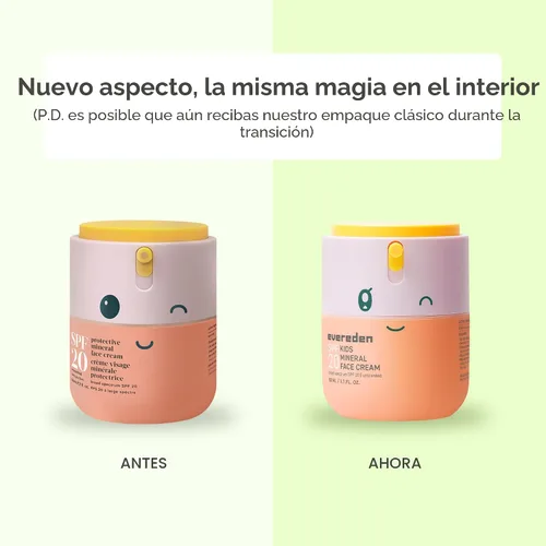 Vista 4 de Evereden Crema facial para niños, 1.7 onzas Loción facial sin fragancia y para niños con SPF 20 Hidratante facial limpio y no tóxico Cuidado