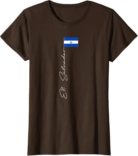 Vista 18 de Camiseta patriótica con bandera de El Salvador, Negro