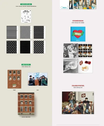 Vista 2 de BOYNEXTDOOR WHO! 1st Single Album Poster on pack+Photobook+Photocard+Postcard+Tracking Sealed Crunch Version