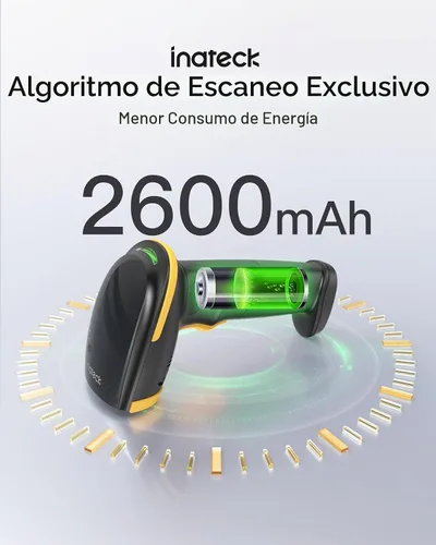 Vista 4 de Inateck Escáner de Código de Barras 2D con Soporte Inteligente, Escáner de Código QR Inalámbrico, Escáner de Mano con APP y SDK, Imagen 2D