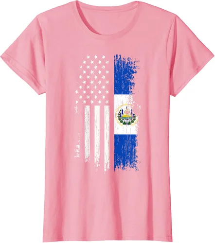 Vista 16 de Camiseta de la bandera de Estados Unidos salvadoreño - Camiseta de El Salvador USA