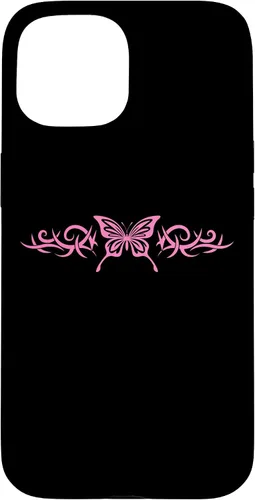 Vista 6 de Pink Butterfly Tattoo Harajuku Grunge Egirl y2k Aesthetic Case for iPhone 17