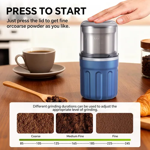 Vista 8 de Molinillo de café eléctrico, 28000 rpm, vegetales, semillas, molienda de especias, molienda en húmedo de cocina y molienda en seco 2 en 1, cuenco