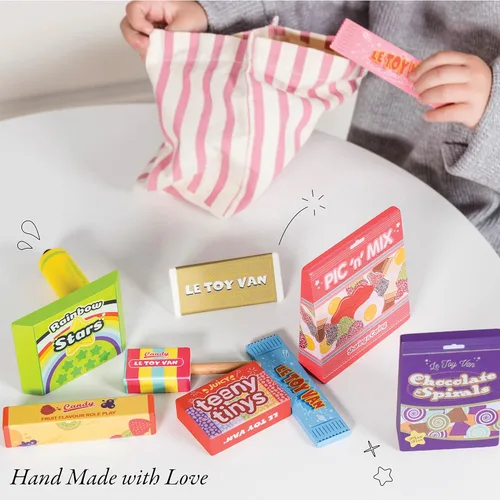 Vista 8 de Le Toy Van - Juego de comida de madera para jugar con dulces de simulación Juguete de madera para niños Ideal como regalo - Adecuado
