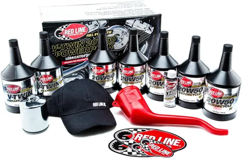 Vista 3 de Paquete de aceite Red Line 90226 Big Twin 20w50 Power Pack con filtro de aceite de alto rendimiento K&N (Kit extra grande, filtro negro)